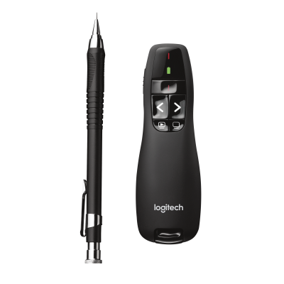 Logitech R400 apuntador inalámbricos RF Negro