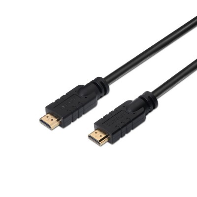 AISENS Cable HDMI V2.0 Premium alta velocidad  HEC 4k@60Hz 18Gbps con repetidor, AM-AM, Negro, 30 m