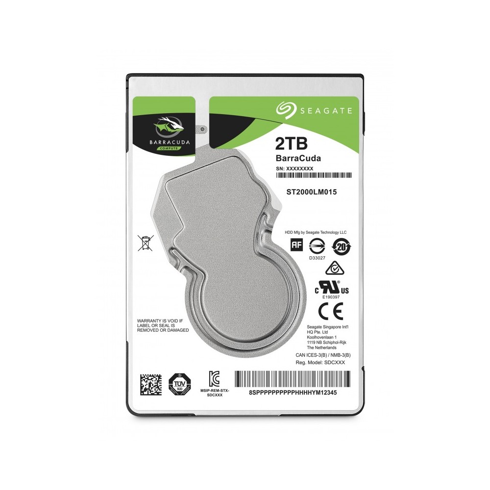 Seagate Barracuda 2.5" 2 TB Serial ATA 3