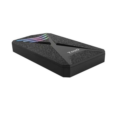 TooQ TQE-2550RGB caja para disco duro externo Carcasa de disco duroSSD Negro 2.5"