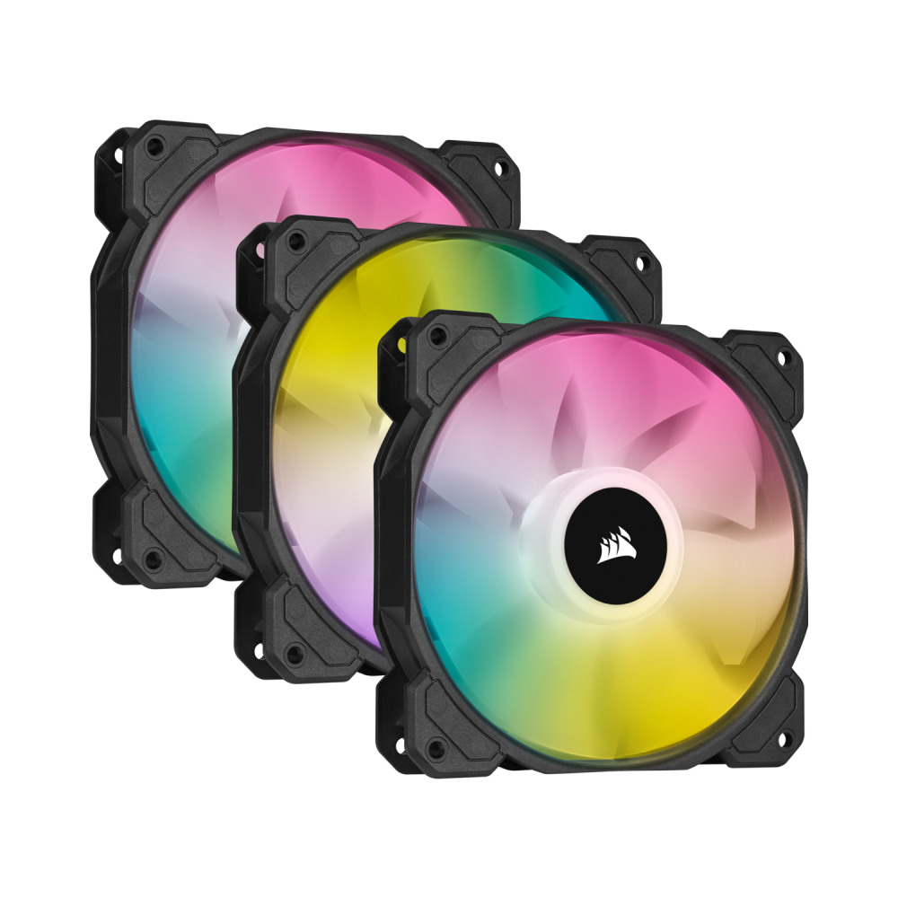 Corsair SP120 RGB ELITE Carcasa del ordenador Ventilador 12 cm Negro 3 pieza(s)