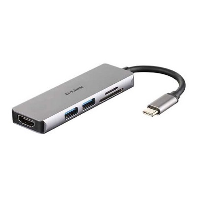 D-Link DUB-M530 base para portátil y replicador de puertos Alámbrico USB 3.2 Gen 1 (3.1 Gen 1) Type-C Aluminio, Negro