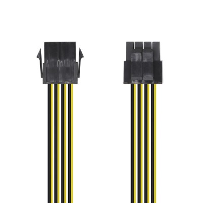 AISENS Cable Alimentación, 8pinH-4+4pinM, 30cm