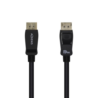 AISENS Cable Displayport Certificado V1.4 8k@60hz, DPM-DPM, Negro, 2.0m