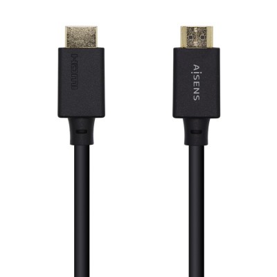 AISENS Cable HDMI V2.1 Ultra Alta Velocidad  HEC Certificado 8k@60Hz 48Gbps, AM-AM, Negro, 1.0m