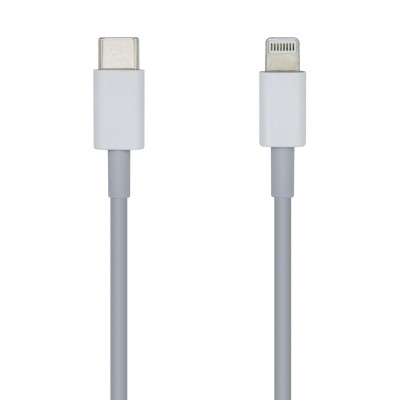 AISENS Cable USB 2.0 USB-С A Lightning PD 2A, LightningM-USB-СM, Blanco, 1.0m