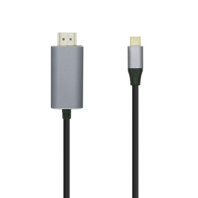 AISENS Cable conversor USB-C a HDMI 4K@60HZ, USB-CM-HDMIM, Negro, 0.8m