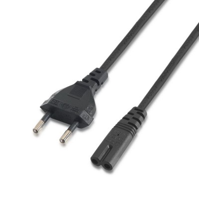 AISENS A132-0173 cable de transmisión Negro 1,5 m CEE77 C7 acoplador