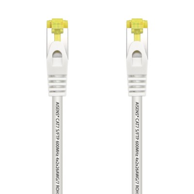 AISENS Cable De Red Latiguillo RJ45 LSZH Cat.7 600 MHz SFTP PIMF AWG26, Blanco, 2.0 m