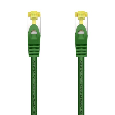 AISENS Cable De Red Latiguillo RJ45 LSZH Cat.7 600 MHz SFTP PIMF AWG26, Verde, 2.0 m