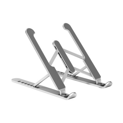 AISENS Soporte De Sobremesa Ajustable Para Portatil  Tablet, Plata