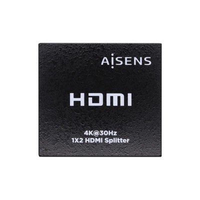 AISENS HDMI Duplicador 4k@30Hz 1x2 Con Alimentación, Negro