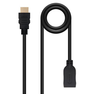 Nanocable Cable HDM 2.0 Prolongador AM-AH, Negro, 3 m