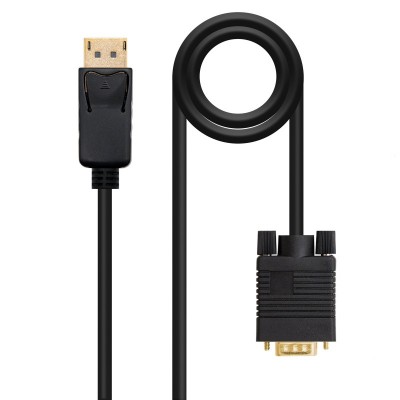 Nanocable Cable Conversor DisplayPort a VGA, DPM - VGAM, Negro, 1 m