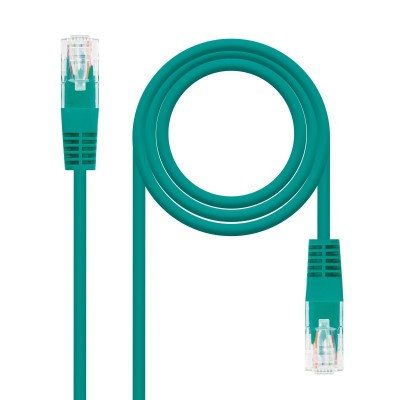 Nanocable Cable Red Latiguillo RJ45 CAT.6 UTP AWG24, Verde, 25 cm