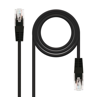 Nanocable Cable Red Latiguillo RJ45 CAT.6 UTP AWG24, Negro, 30 cm