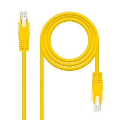 Nanocable Cable Red Latiguillo RJ45 CAT.6 UTP AWG24, Amarillo, 30 cm