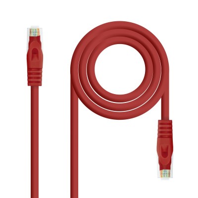 Nanocable Cable Red Latiguillo RJ45 LSZH CAT.6A UTP AWG24, Rojo, 25 cm