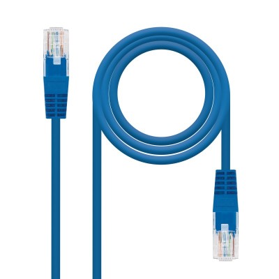 Nanocable Cable Red Latiguillo RJ45 CAT.6 UTP AWG24, Azul, 30 cm