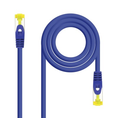 Nanocable Cable Red Latiguillo RJ45 LSZH CAT.6A SFTP AWG26, Azul, 25 cm