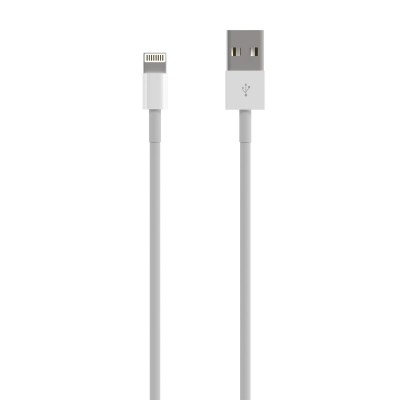 AISENS Cable Lightning A USB 2.0, LightningM-USB AM, Blanco, 0.5 m