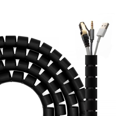 AISENS Organizador De Cable En Espiral 25mm, Negro, 3.0 m