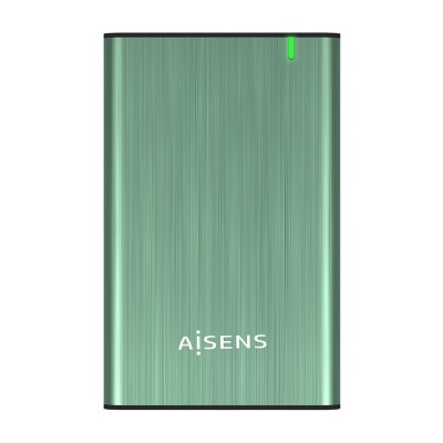 AISENS Caja Externa 2.5" ASE-2525SGN 9.5 mm SATA A USB 3.0USB 3.1 Gen1, Verde Primavera