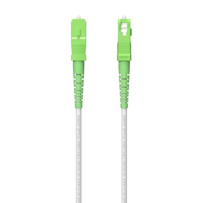 AISENS Cable Fibra Óptica Latiguillo G657A2 3.0 9125 SMF Simplex CPR DCA LSZH, SCAPC-SCAPC, Blanco, 200 m