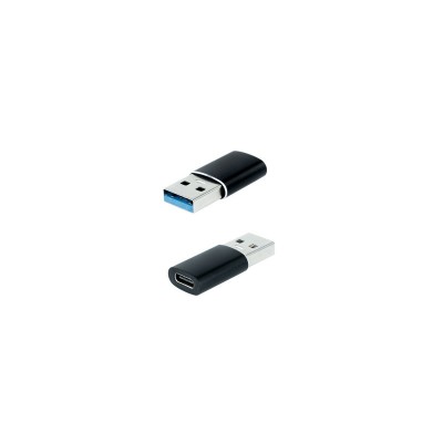 Nanocable Adaptador USB-A 3.1 a USB-C, USB-AM-USB-CH, Negro