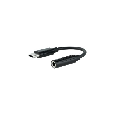 Nanocable Cable Adaptador Audio USB-CM a Jack 3.5H, 11 cm, Negro