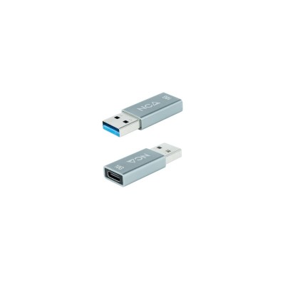 Nanocable Adaptador USB-A 3.1 GEN2 a USB-C, USB-AM-USB-CH, Gris