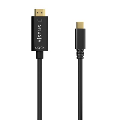 AISENS Cable Conversor USB-C A HDMI 4K@30Hz, USB-CM-HDMIM, Negro, 1.8M