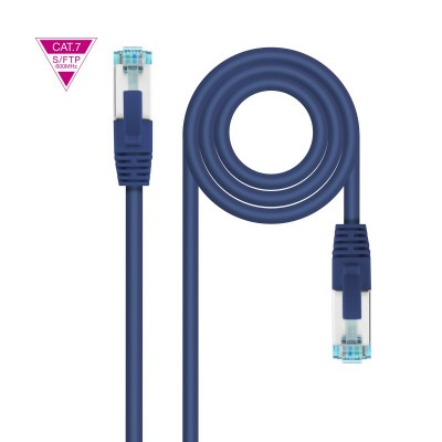 Nanocable Cable de Red Cat.7 600MHZ LSZH SFTP PIMF AWG26, Azul, 50 cm