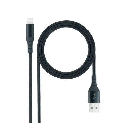 Nanocable Cable Lightning a USB 2.0, LightningM -USB AM, Negro, 1 m