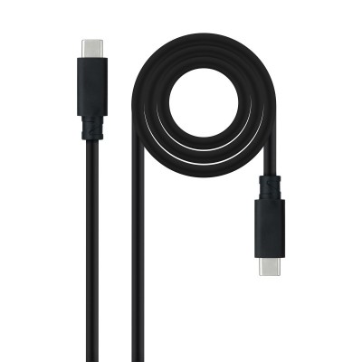 Nanocable Cable USB 3.1 Gen2 10Gbps 5A, 4K60Hz, USB-CM-USB-CM, Negro, 1.5 m