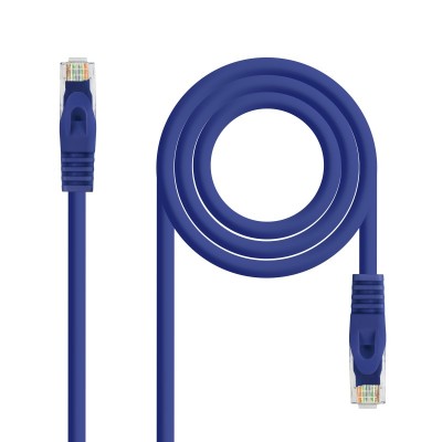 Nanocable Cable Red Latiguillo RJ45 LSZH CAT.6A UTP AWG24, Azul, 30 cm