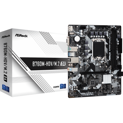 Asrock B760M-HDVM.2 D4 Intel B760 LGA 1700 micro ATX