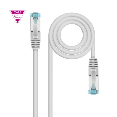 Nanocable Cable de Red Cat.7 600MHZ LSZH SFTP PIMF AWG26, Blanco, 50 cm