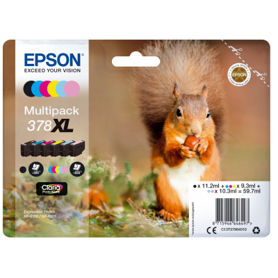 Epson Squirrel Multipack 6-colours 378XL Claria Photo HD Ink