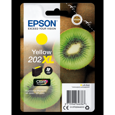 Epson Kiwi Singlepack Yellow 202XL Claria Premium Ink