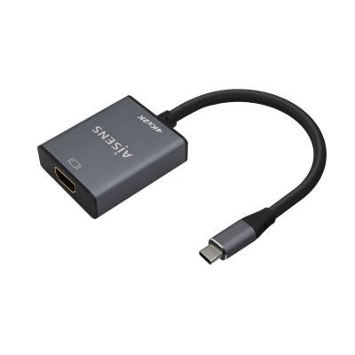 AISENS Conversor Aluminio USB-C A HDMI 4K@30Hz, USB-CM-HDMIH, Gris, 15cm