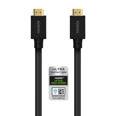 AISENS Cable HDMI V2.1 Ultra Alta Velocidad  Hec 8K@60Hz 48Gbps, AM-AM, Negro, 5.0M