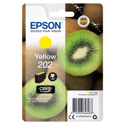 Epson Kiwi Singlepack Yellow 202 Claria Premium Ink