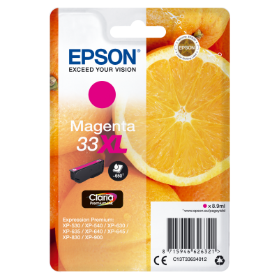 Epson Oranges Singlepack Magenta 33XL Claria Premium Ink