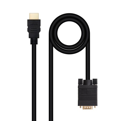 Nanocable Cable Conversor HDMI a VGA, 1.8 m, Negro