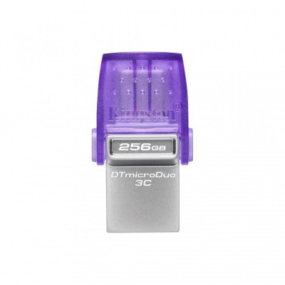 Kingston Technology DataTraveler microDuo 3C unidad flash USB 256 GB USB Type-A  USB Type-C 3.2 Gen 1 (3.1 Gen 1) Acero inoxida