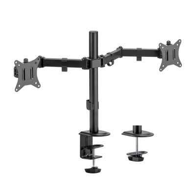 AISENS Soporte de Mesa ECO Giratorio e Inclinable para MonitorTV 9Kg (3 Pivotes, 2 Brazos) de 17-32, Negro