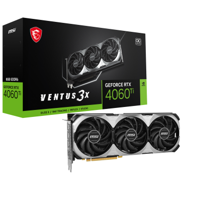 MSI VENTUS GeForce RTX 4060 Ti 3X 8G OC NVIDIA 8 GB GDDR6