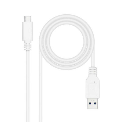 Nanocable Cable USB 3.1, Gen2 10 Gbps 3A, tipo USB-CM-AM, Blanco, 1.5 m