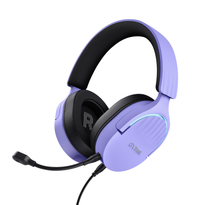 Trust GXT 490P FAYZO Auriculares Alámbrico Diadema Juego USB tipo A Negro, Púrpura